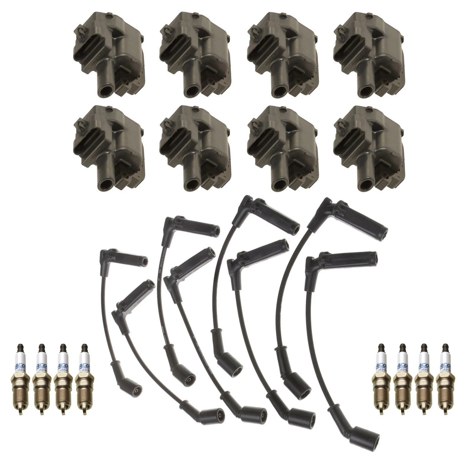 Ignition Wires & Coils Set with Spark Plugs for Chevrolet GMC 8.1L V8 (2001–2006)