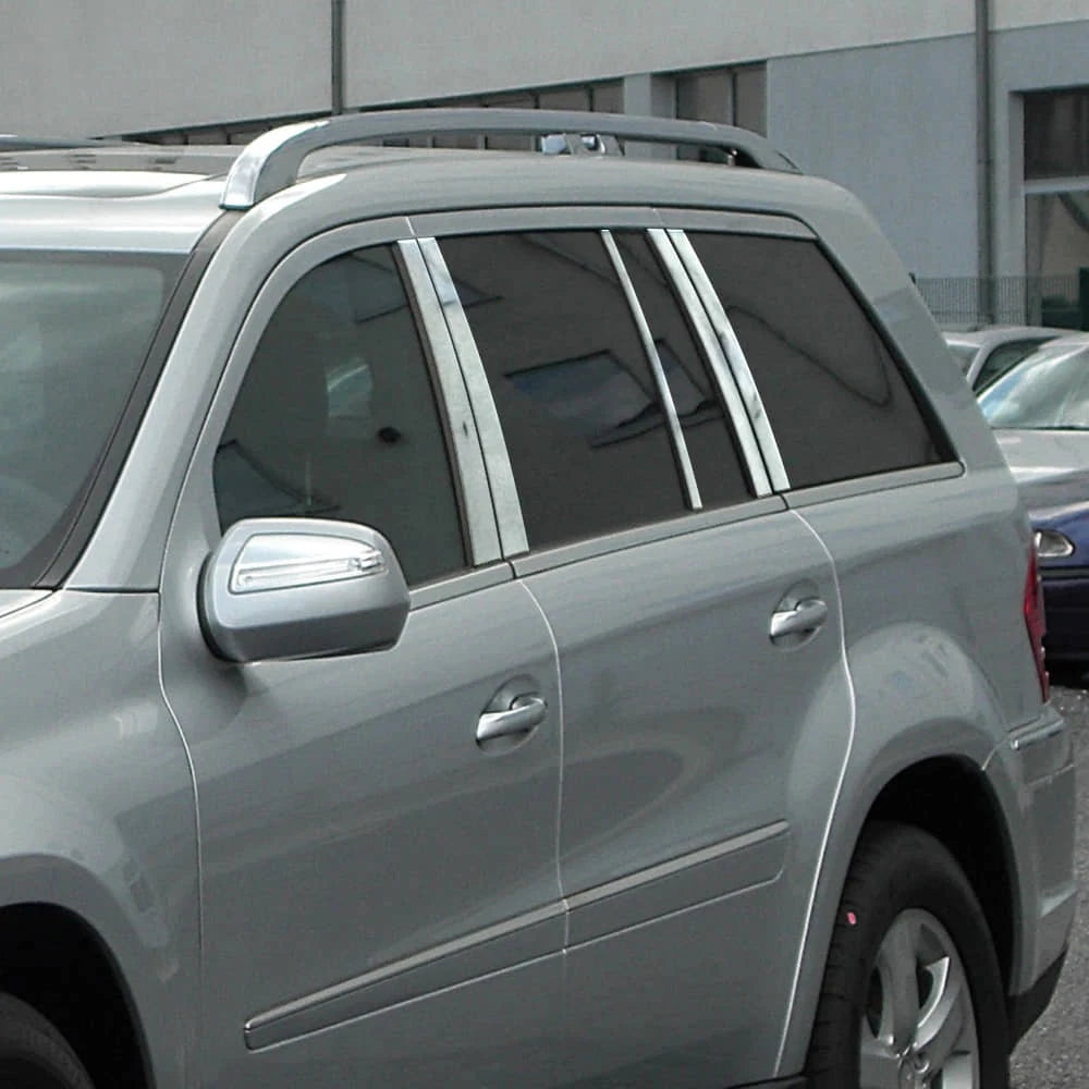 10Pc Chrome Pillar Post Covers for Mercedes GL (2007–2012)