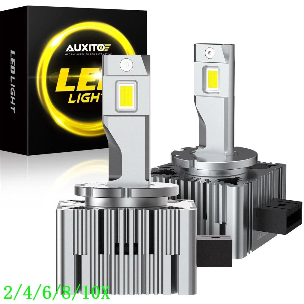 Set of 2 AUXITO LED Headlight Bulbs for D1S D1R D3S D3R (HID Conversion)