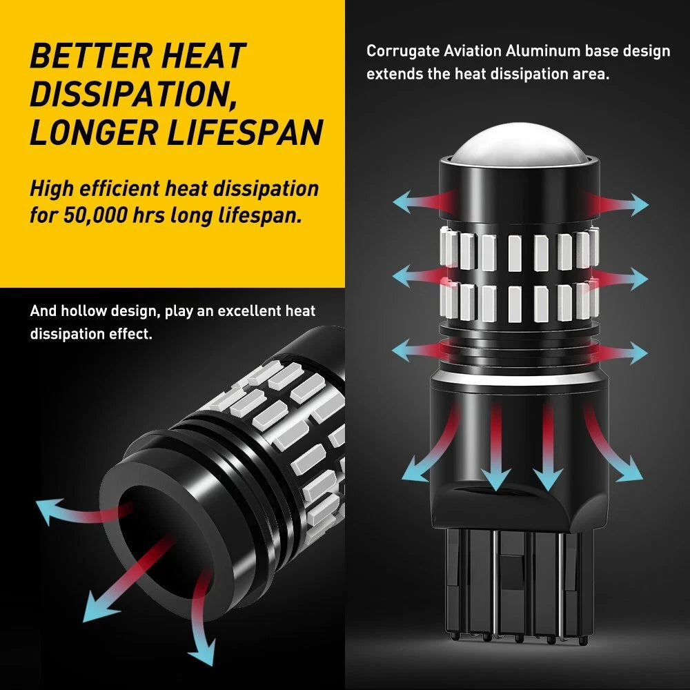 Set of 2 Red LED Brake Tail Stop Parking Light Bulbs for Make Model (YYYY–YYYY)