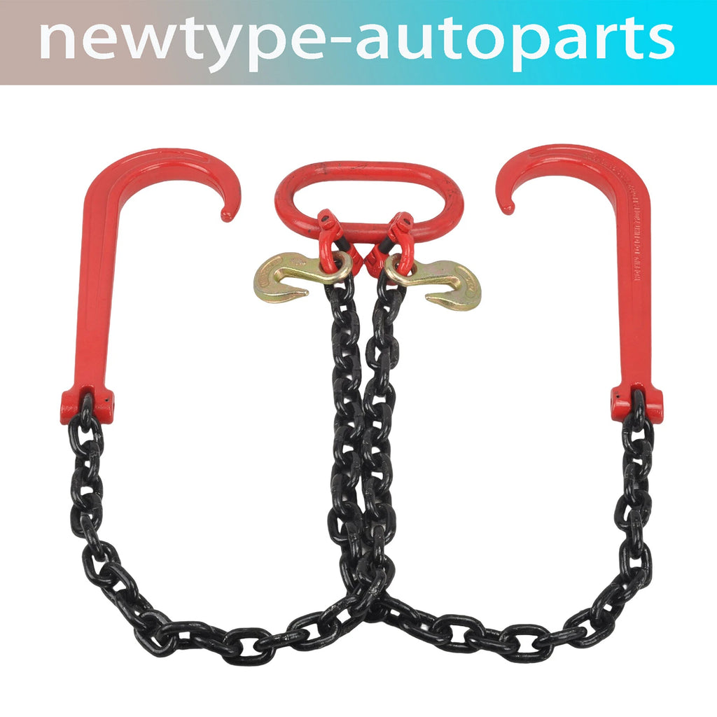 Tow Recovery Chain Set for G80 (7100 lbs, 3/8" x 3', 15" J-Hook)