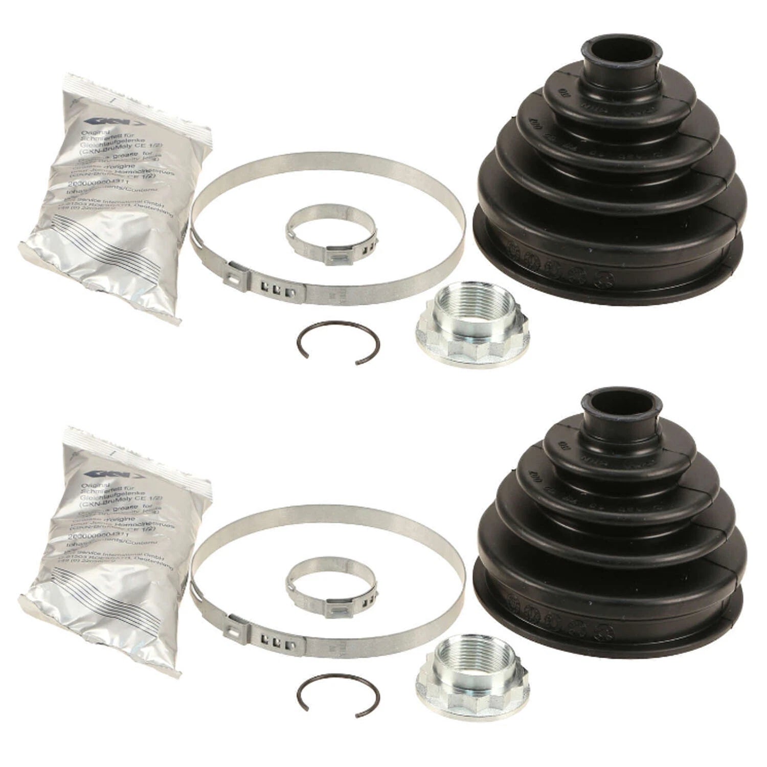 Set of 2 Front Outer CV Joint Boot Kits for BMW E46 325xi 330xi E53 X5