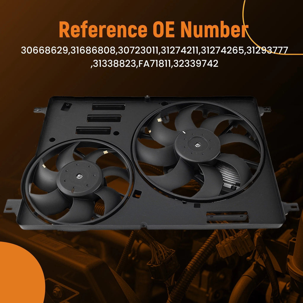 Cooling Module Fan for Volvo S60 S80 V60 XC60 XC70 (2009–2016) FA71811 32339742 240W