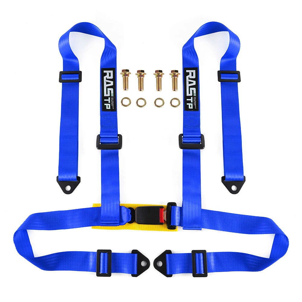 2X 2" 4-Point Adjustable Racing Belts Harness Shoulder Straps