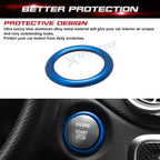 Blue Aluminum Engine Start Button Ring Cover Trim for Mercedes-Benz (2016-2024)
