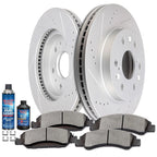 Front Drilled Rotors and Brake Pads for Chevy GMC Silverado Sierra 1500