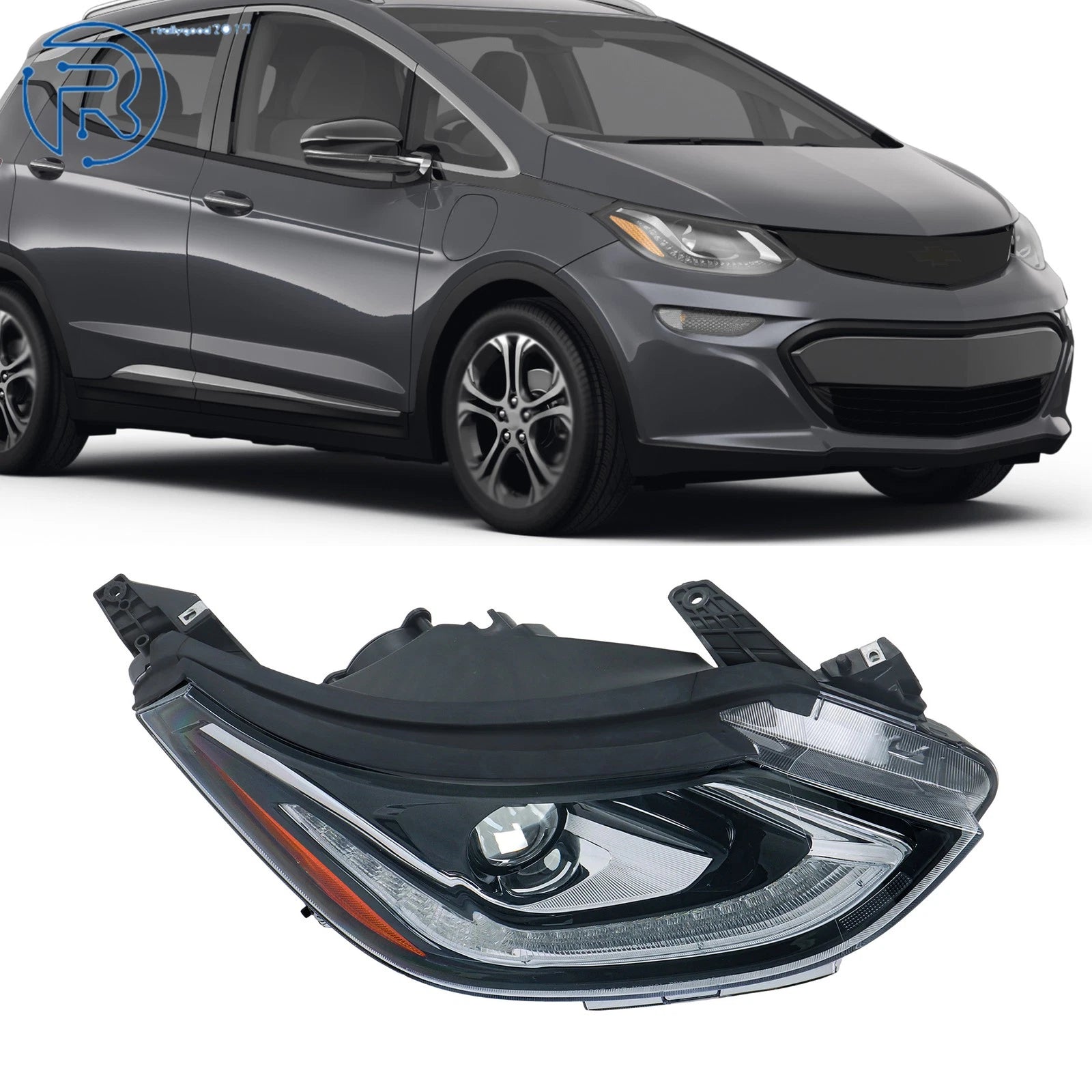 Headlight Assembly for Chevrolet Bolt EV (2017–2021) Xenon HID with LED DRL