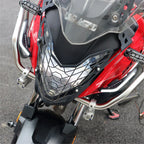 Motorcycle Front Side Aerodynamic Spoilers with White Light