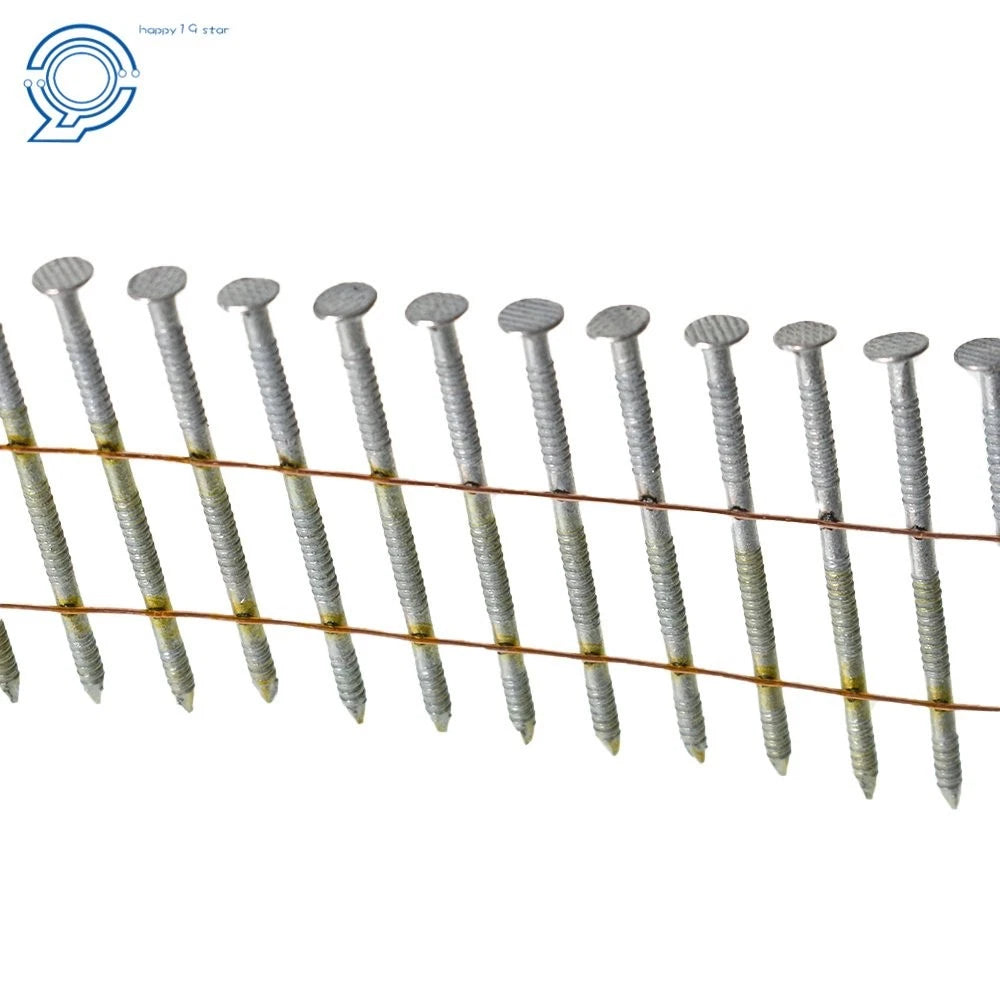 3600 Pcs 0.092"×2-1/2" Siding Nails Collated Wire Coil Full Round Head