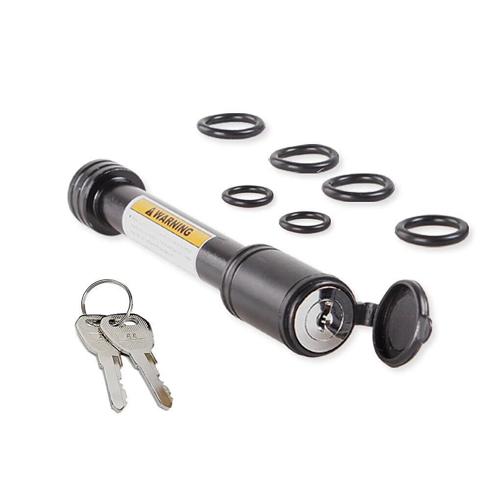 5/8" Trailer Hitch Locking Pin for 2" Tow Receiver + 4 Silencer Pads