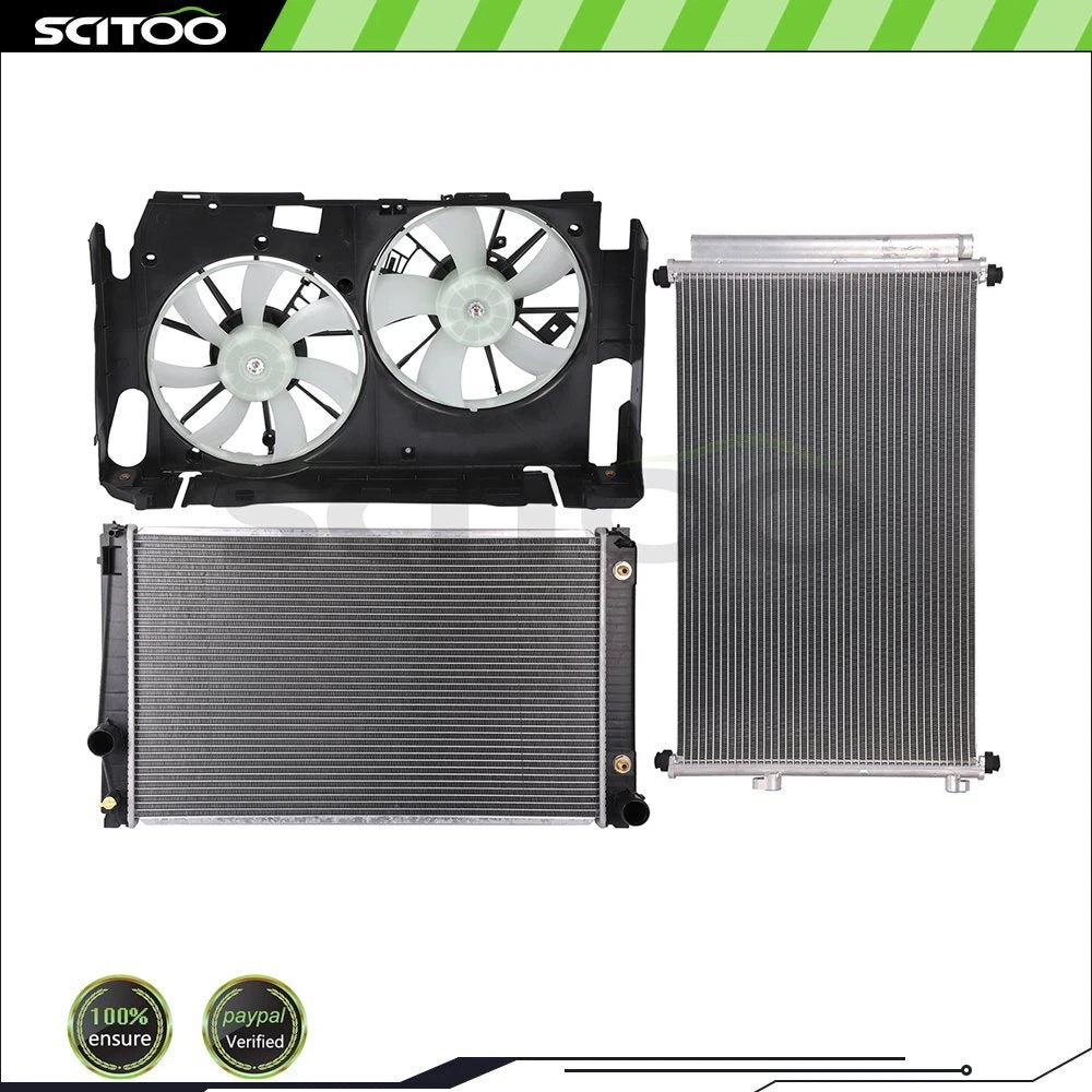 Cooling Fan Radiator AC Condenser Kit for Toyota RAV4 (2006–2012)