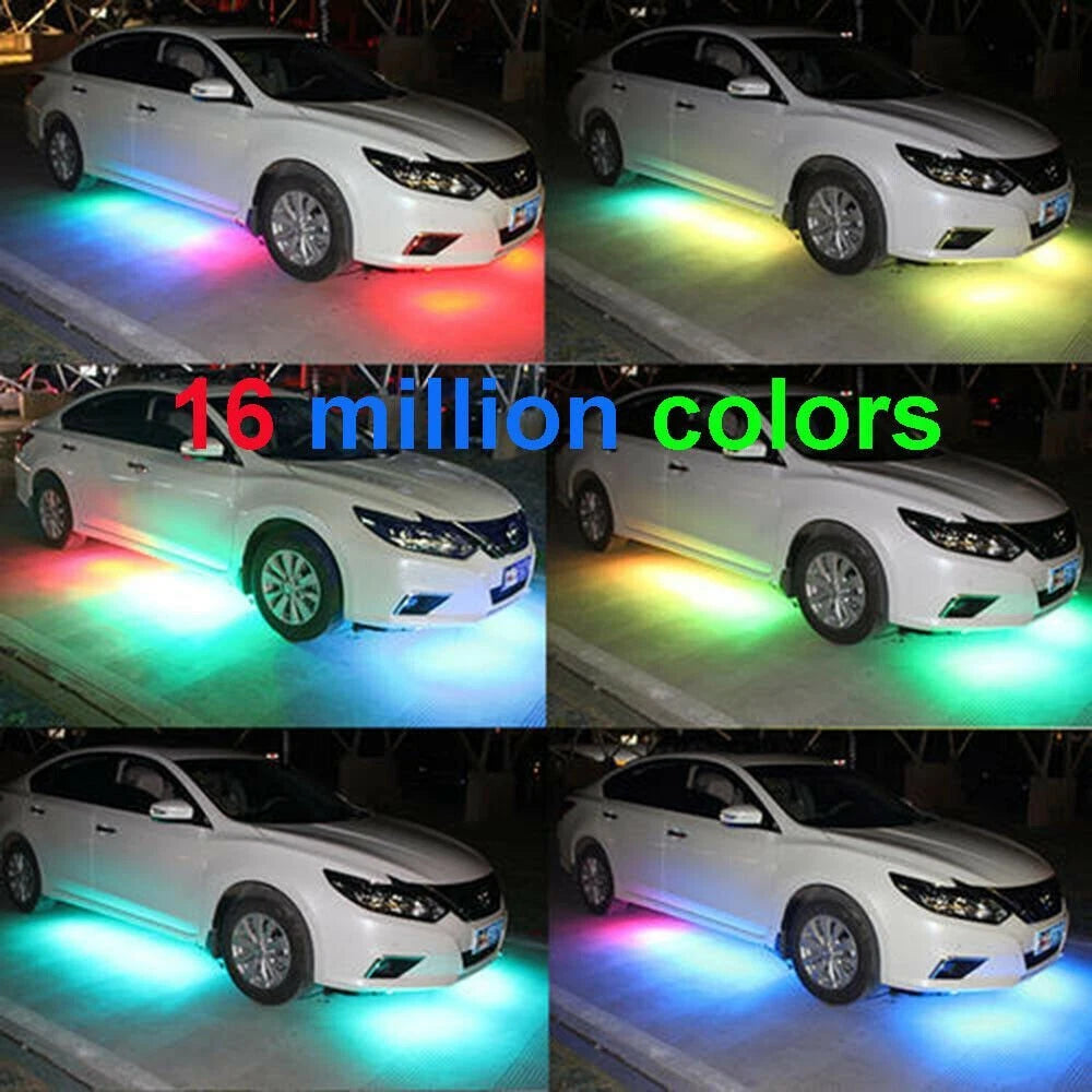 RGB LED Under Car Tube Lights Kit for Universal Vehicles