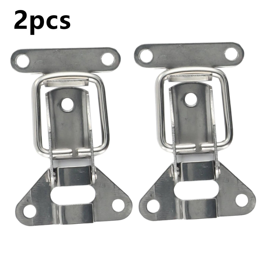 2X Catch Tool Box Buckle Clasp for Jewelry Boxes Stainless Steel