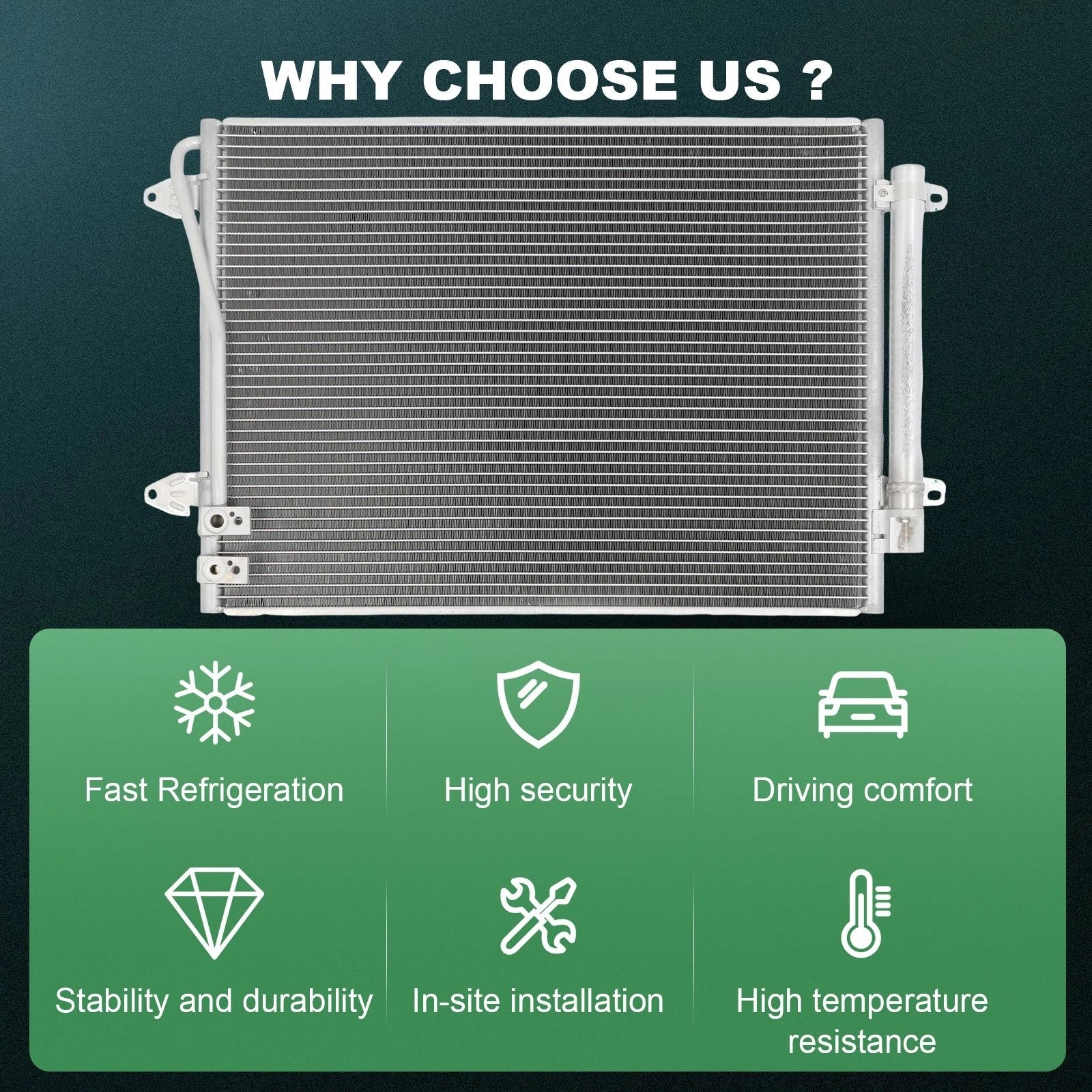 AC Condenser for Volkswagen Passat (2016–2019)