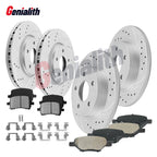 Front Rear Disc Brake Rotors Brake Pads for Chevy Malibu Pontiac G6 Saturn Aura (2008–2012)