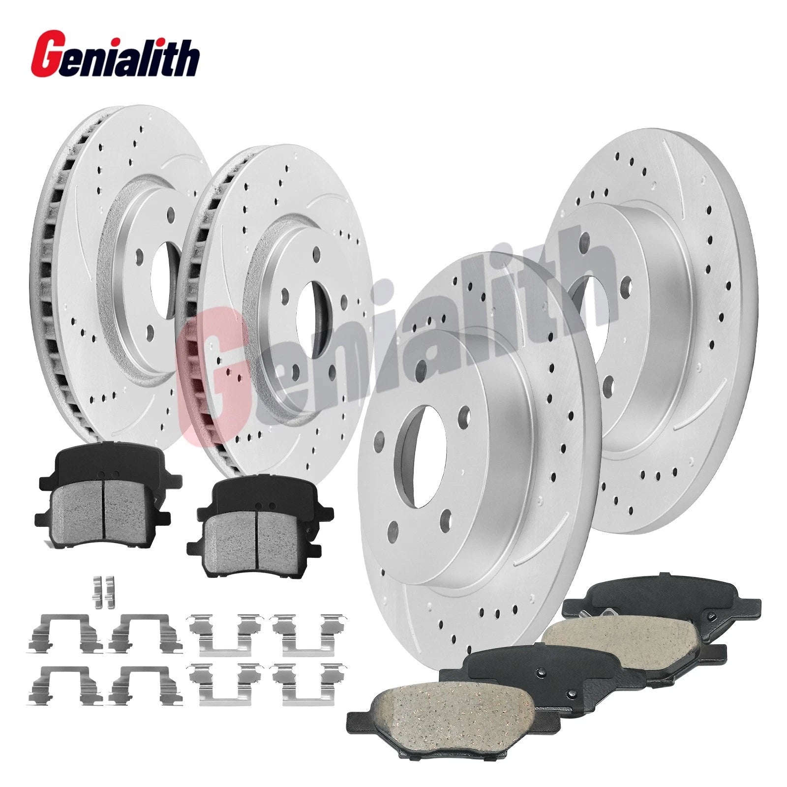 Front Rear Disc Brake Rotors Brake Pads for Chevy Malibu Pontiac G6 Saturn Aura (2008–2012)