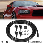 Set of 4 Front Windshield Washer Nozzles for Dodge Caliber (2007–2012) 5160308AA