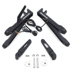 Black Rear Passenger Footpeg Bracket w/ LED Signal for Honda CBR600RR (2005–2006)