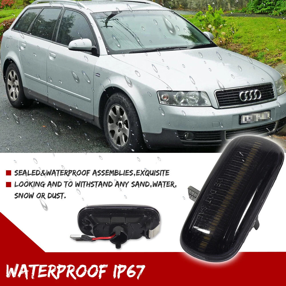 Smoke Lens Front Side Marker Lights for Audi A3 A4 A6 S4 S6