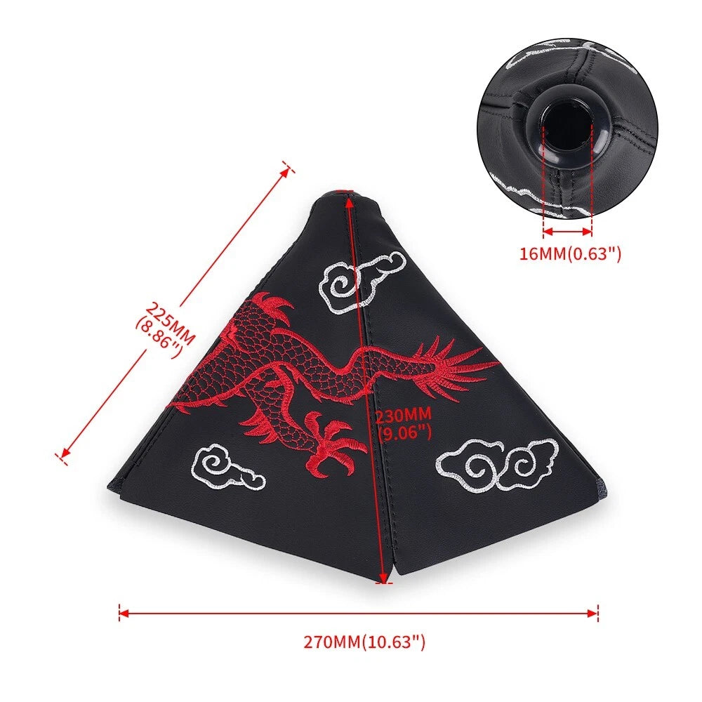 Leather Shift Knob Boot Cover for - Black Stitches
