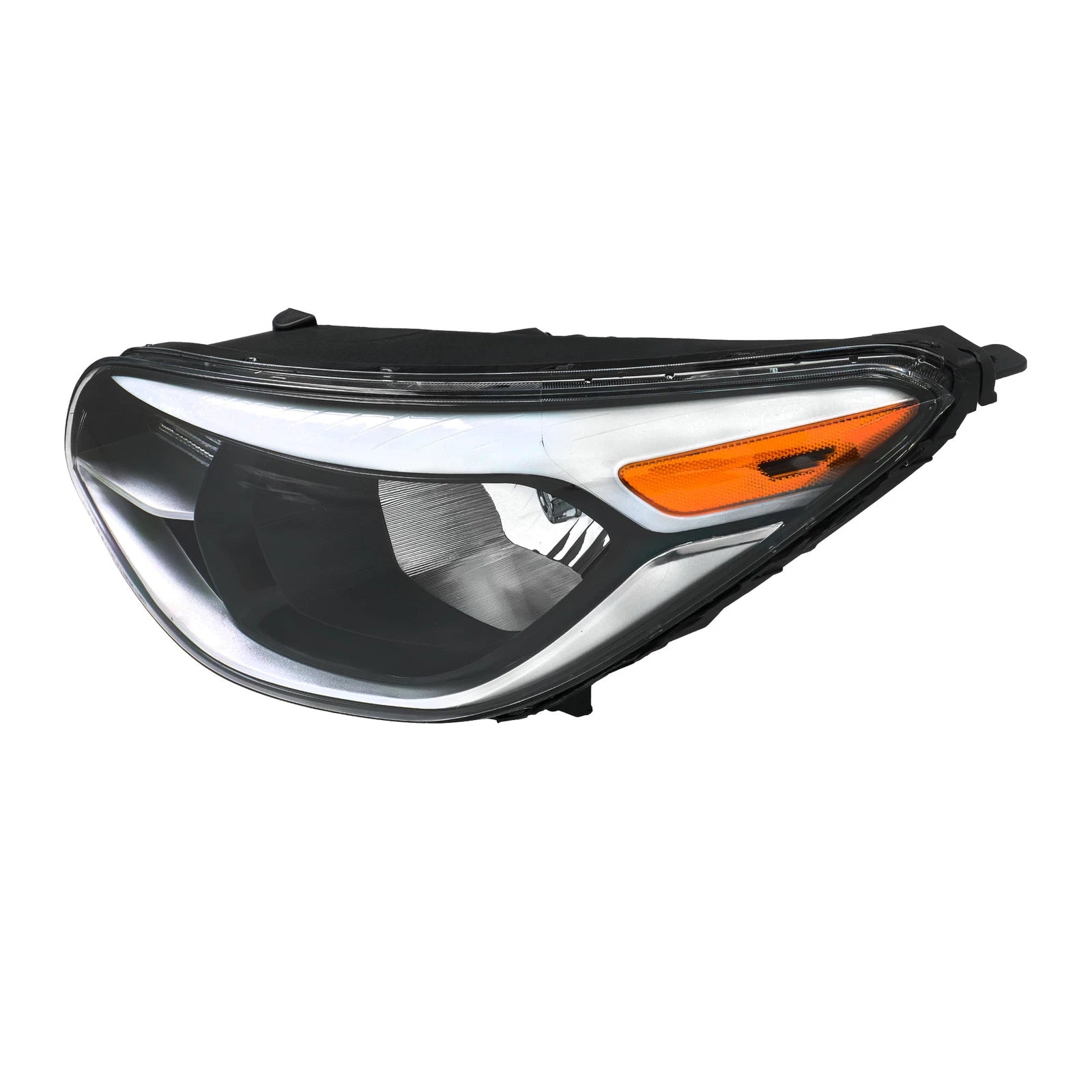 Headlight for Kia Soul (2014–2019) Driver Left Side Halogen Chrome Black