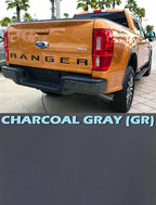 Tailgate Letter Inserts ABS Plastic Grey for 2019–2023 Ford Ranger