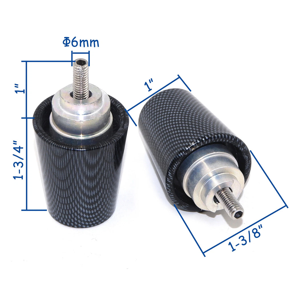 Set of 2 Handle Bar Ends Grip Ends Carbon Style for Honda CBR (1993–2007)