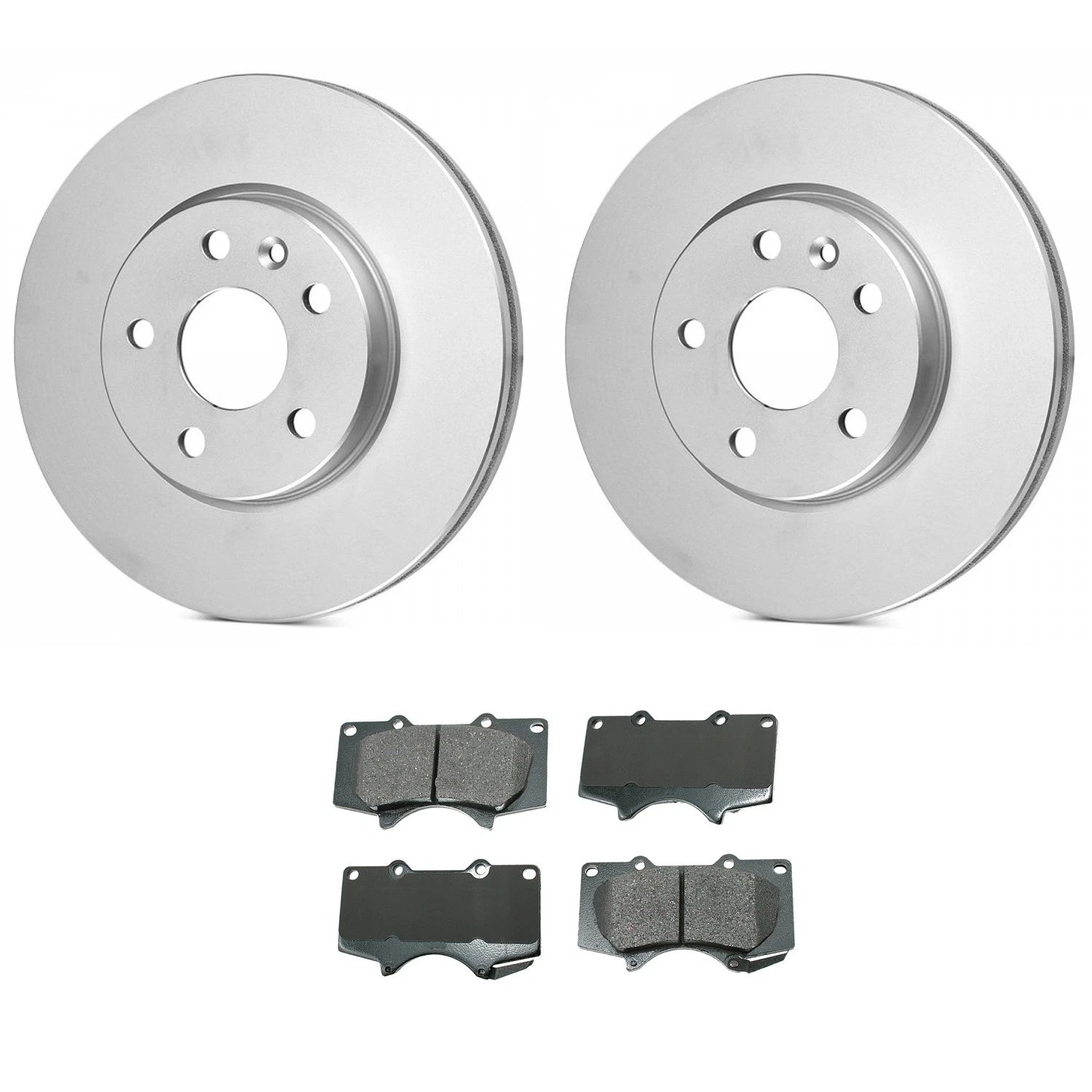 Set of 2 Bosch QuietCast Front Rotors & Akebono ProACT Pads for GX460 (2010–2023)