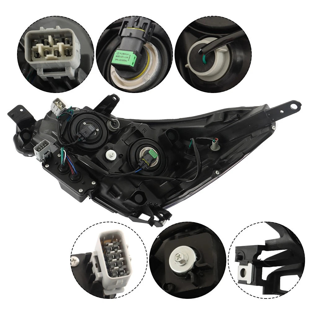 Right Black Headlight for Subaru Forester (2017–2018)