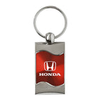 Red Rectangular Wave Keychain - Officially Licensed for Honda