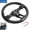 6 Bolt Aluminum 13" Black Racing Steering Wheel for Universal Fit
