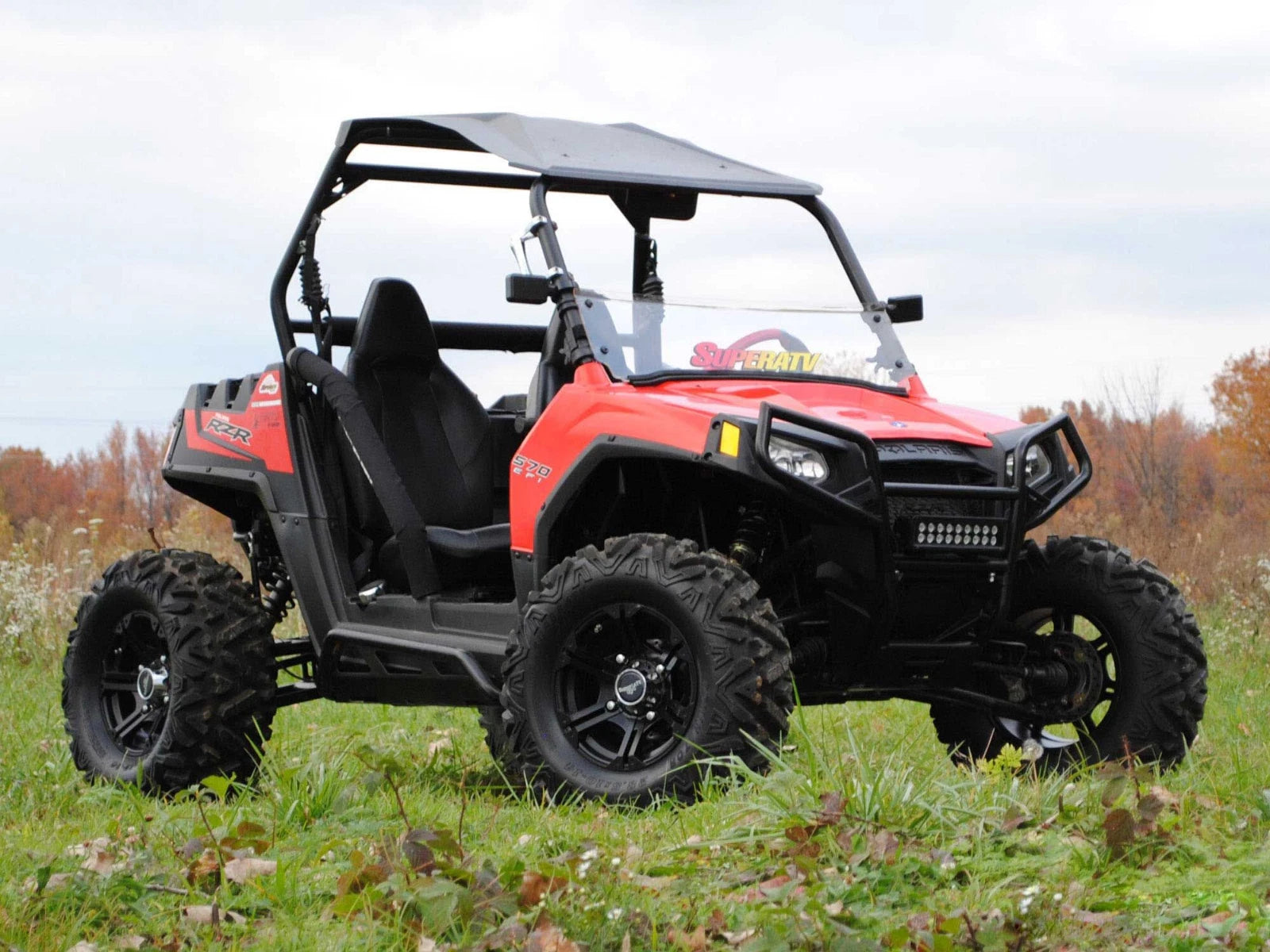 SuperATV Heavy Duty Rock Slider Nerf Bars for Polaris RZR 570 (2012–2023)