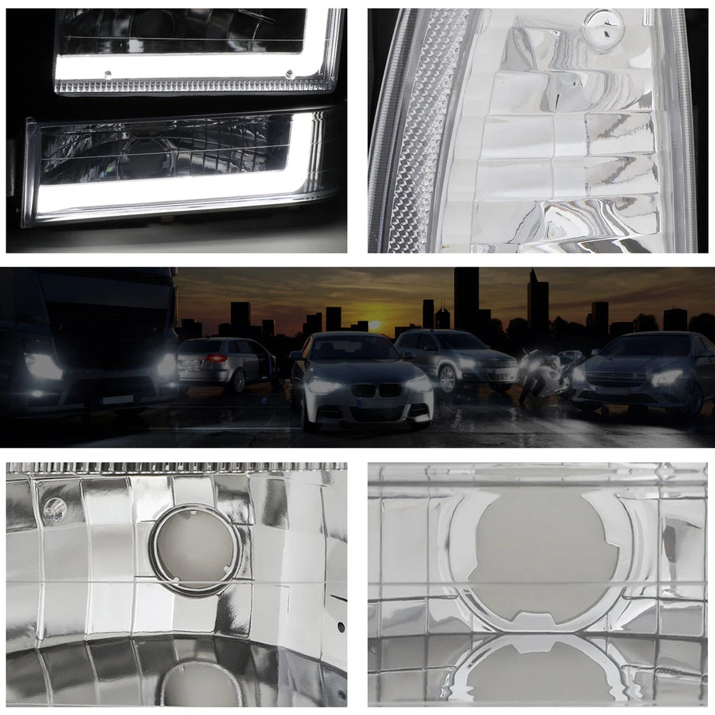 L-Shape LED DRL Headlight & Bumper Lamp for Ford Explorer (1991–1994)