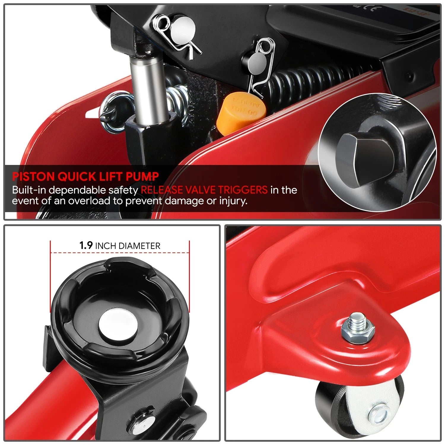 Set of 2 Hydraulic Floor Jacks for 11-17 Models (4000lbs Capacity)