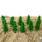 10Pc 6cm Green Model Trees for Train Railway Diorama Scenery Layout