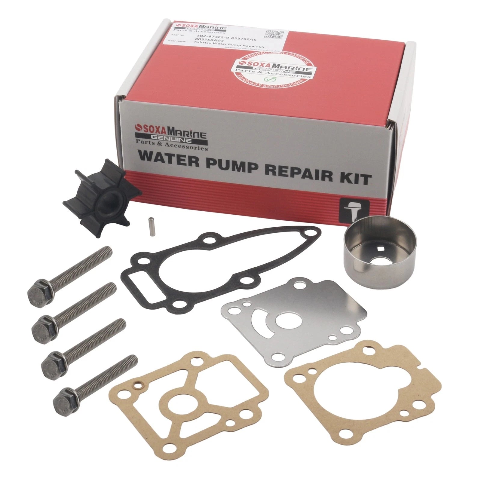 Water Pump Repair Service Kit for Nissan Tohatsu Outboard 8HP 9.8HP (3B2-87322-0)