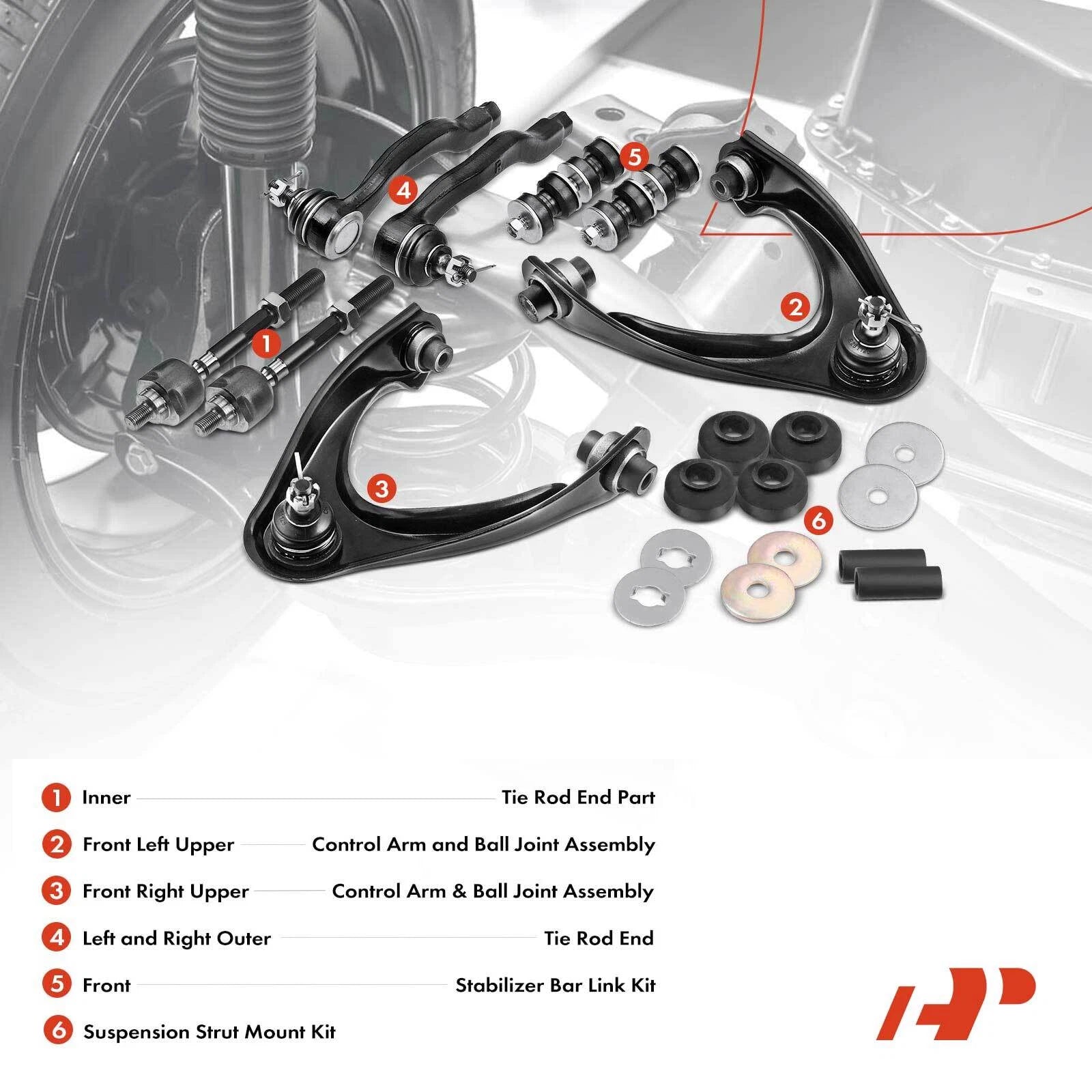 10x Front Upper Control Arm Sway Bar Link for Honda Civic (1996-2000)