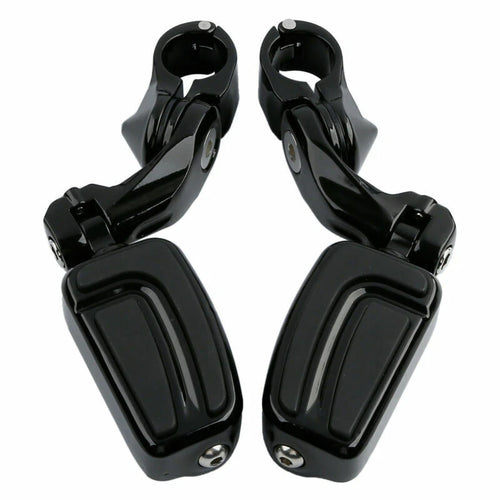 1 1/4" Short Angled Highway Engine Guard Footpeg Mount for Harley Touring