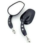 Black Big Side Racing Mirrors for Harley Touring Street Glide Road Glide Electra (2014–2023)