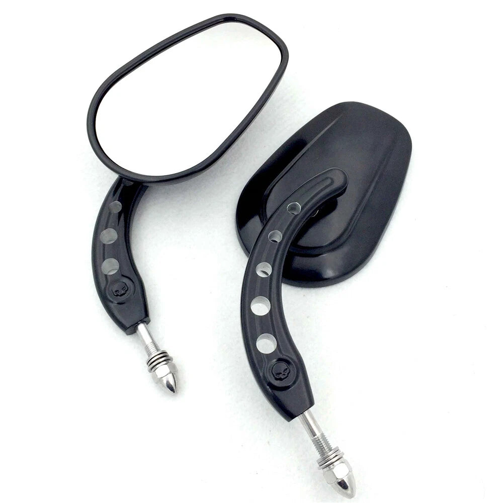 Black Big Side Racing Mirrors for Harley Touring Street Glide Road Glide Electra (2014–2023)