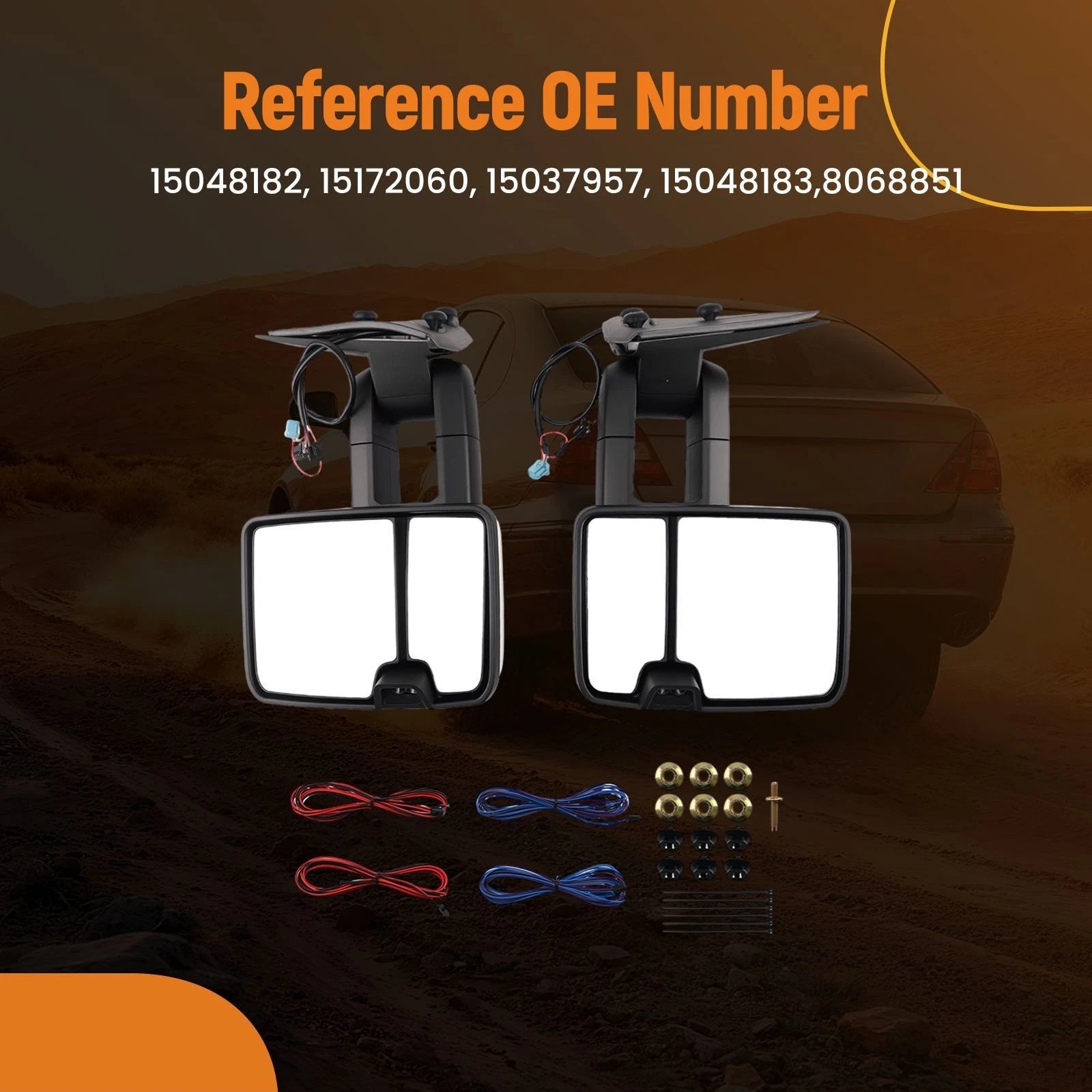 Side View Mirror for GMC Yukon XL 1500 2500 (2003–2006) Chrome 15037957
