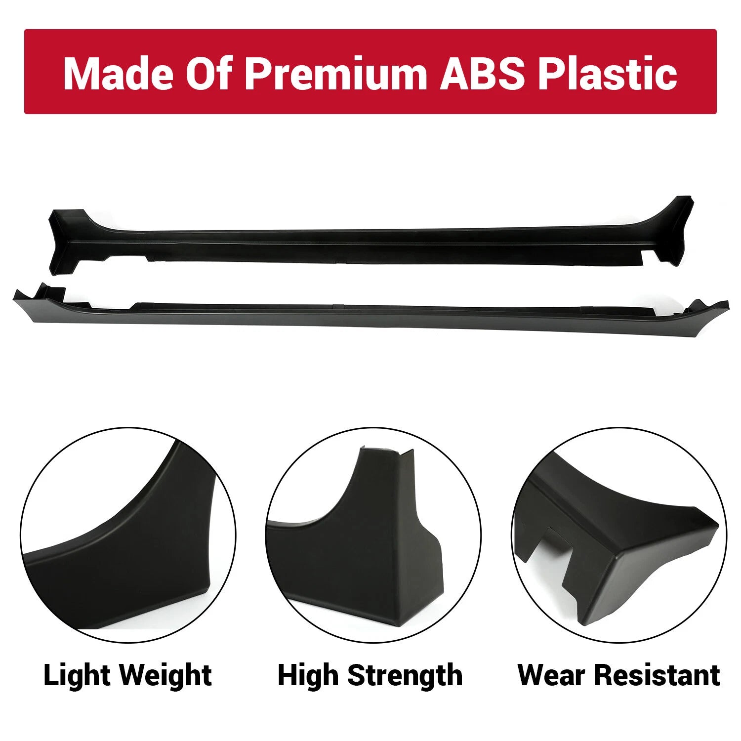 Pair Side Skirt Extensions for Nissan Altima (2013-2015) Matte Black