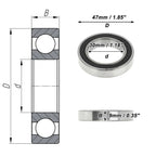 6906VV Deep Groove Ball Bearing for Scooter Skateboard (30x47x9mm)