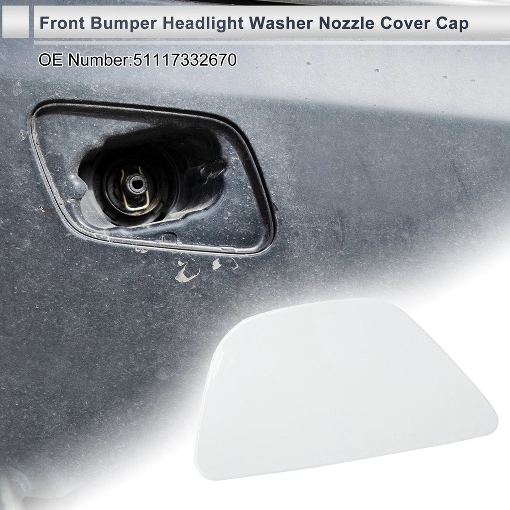 Headlight Washer Nozzle Cover Cap for BMW 535i (2011–2016) - White