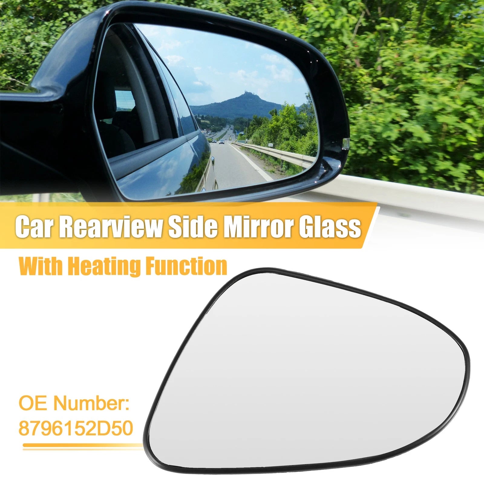 Left Side Heated Mirror Glass for Toyota Prius C (2012–2017) No. 8796152D50