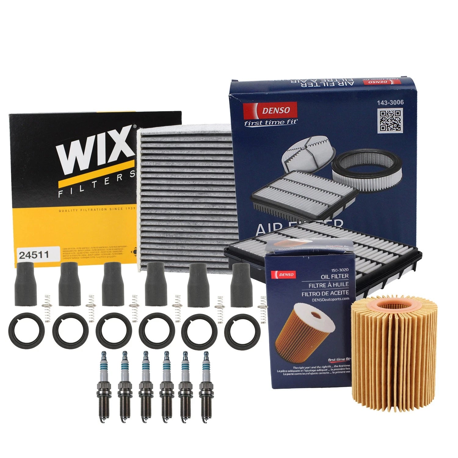 Denso Tune Up Kit with NGK 6 Spark Plugs & Boots for Tundra 2014