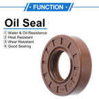 Set of 2 Oil Seal Rotary Shaft Seal FKM Rubber 20x40x10mm