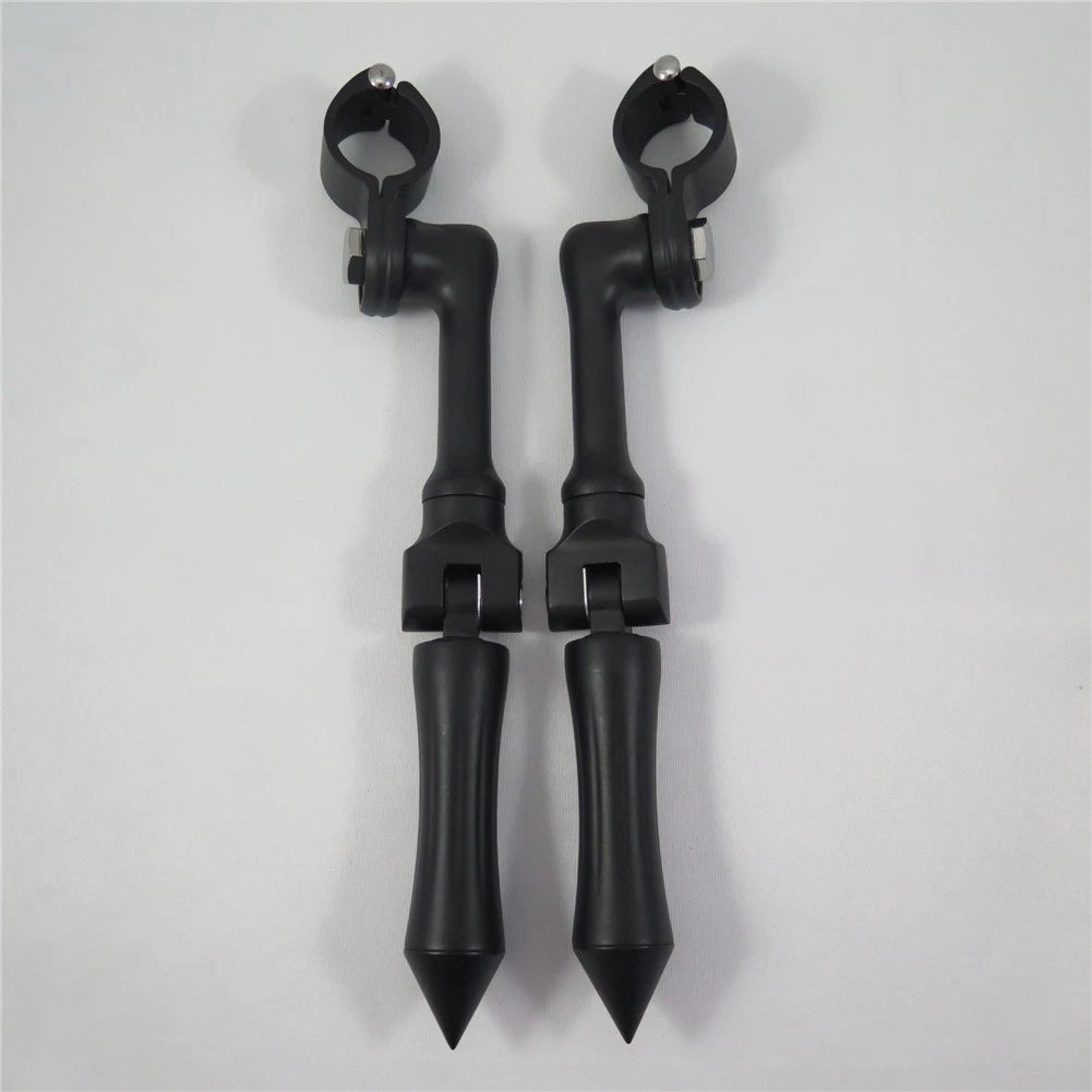 HTTMT Black Stick Foot Peg for Honda Yamaha Suzuki Kawasaki (1.5")