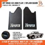 Mud Flaps for Toyota 4x4 4WD Off-Road Truck - Black Rubber