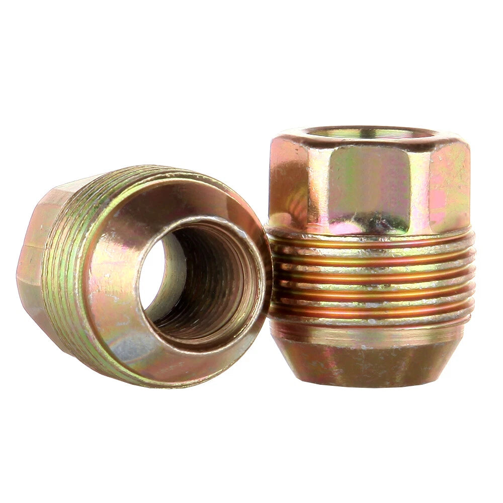 24X Gold Open End Lug Nuts for Chevrolet Silverado 1500, Tahoe, GMC Yukon (2007–2023)